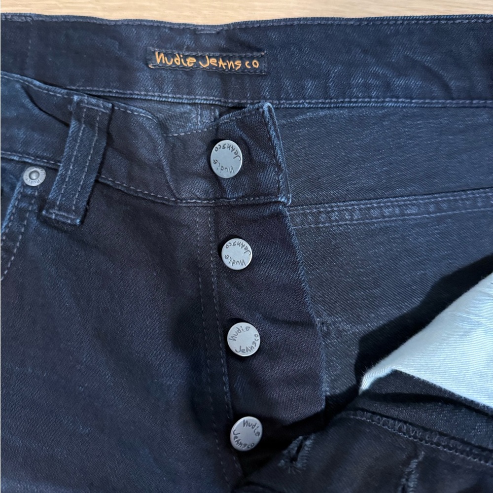 Nudie Jeans Grim Tim Black Daze Denim Jeans 1003937 - Picture 4 of 5